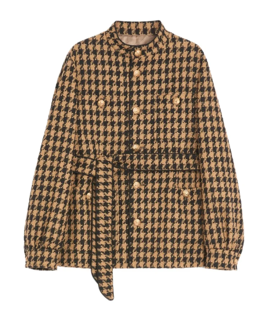 Houndstooth Wool Jacket