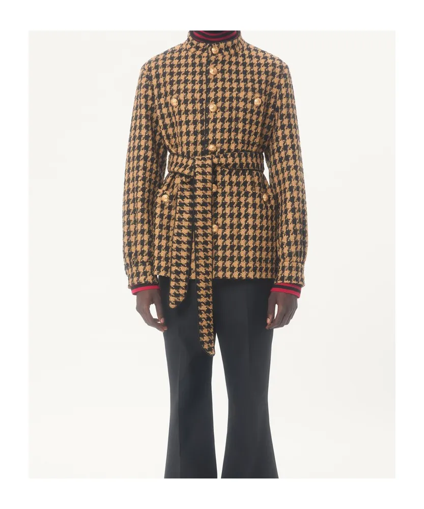Houndstooth Wool Jacket