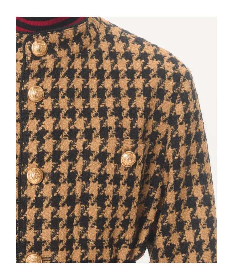 Houndstooth Wool Jacket