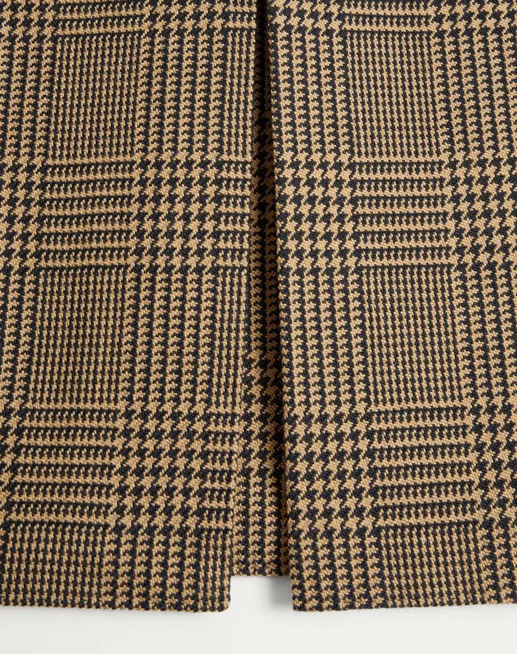 Check-Print Double-Breasted Coat