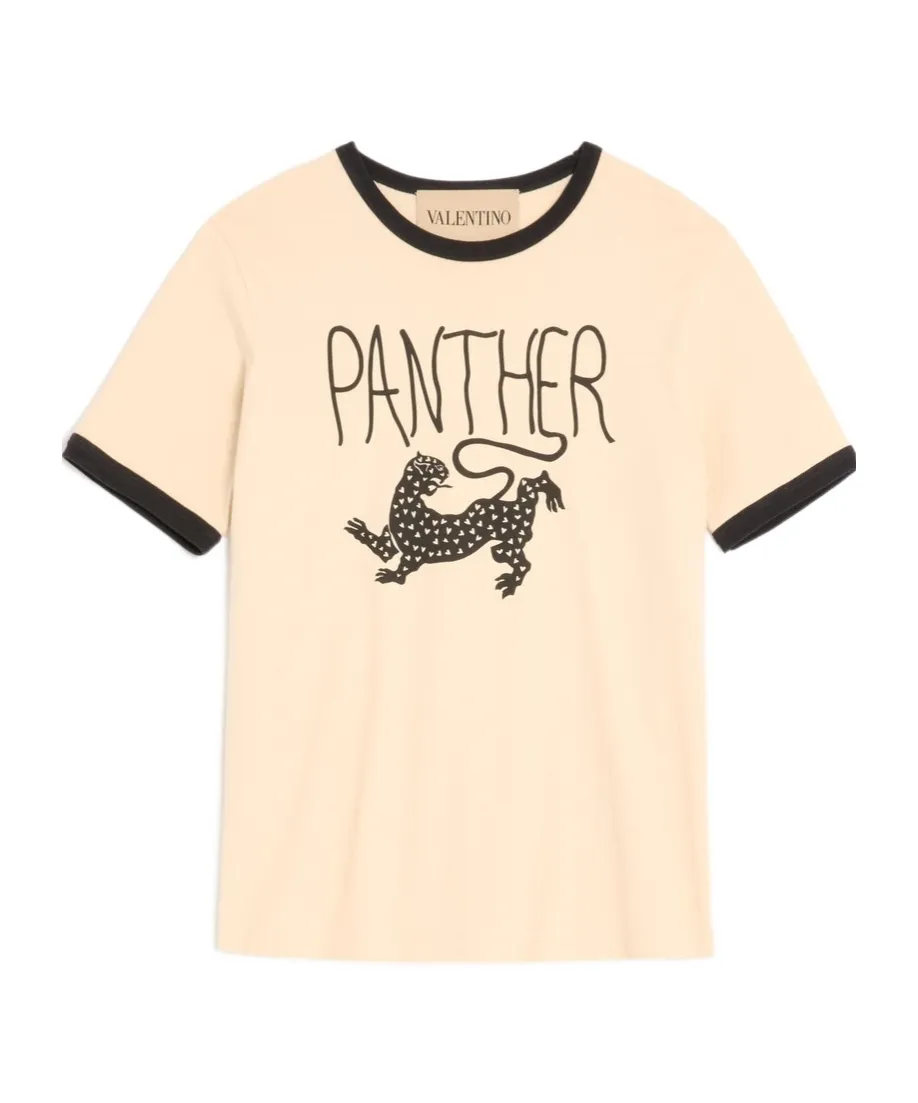 Valentino Panther Printed Crewneck T-Shirt