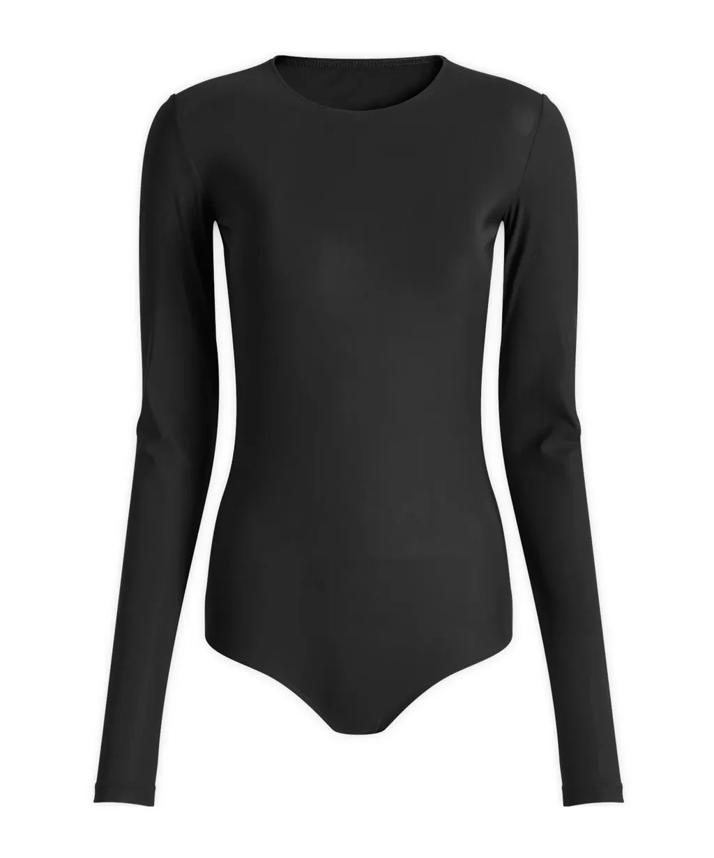Mm6 Maison Margiela Long-Sleeve Crewneck Bodysuit