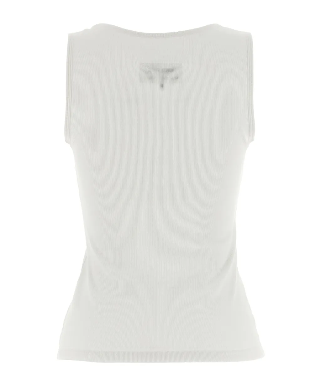 Mm6 Maison Margiela Plaque Sleeveless Tank Top