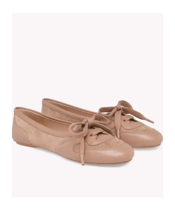 Gianvito Rossi Lace-Up Ballet Flats
