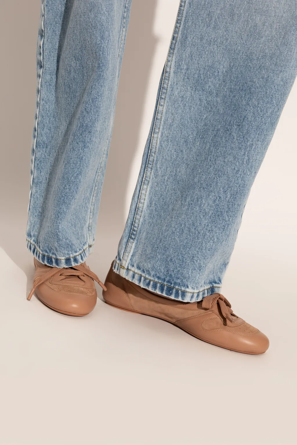 Gianvito Rossi Lace-Up Ballet Flats