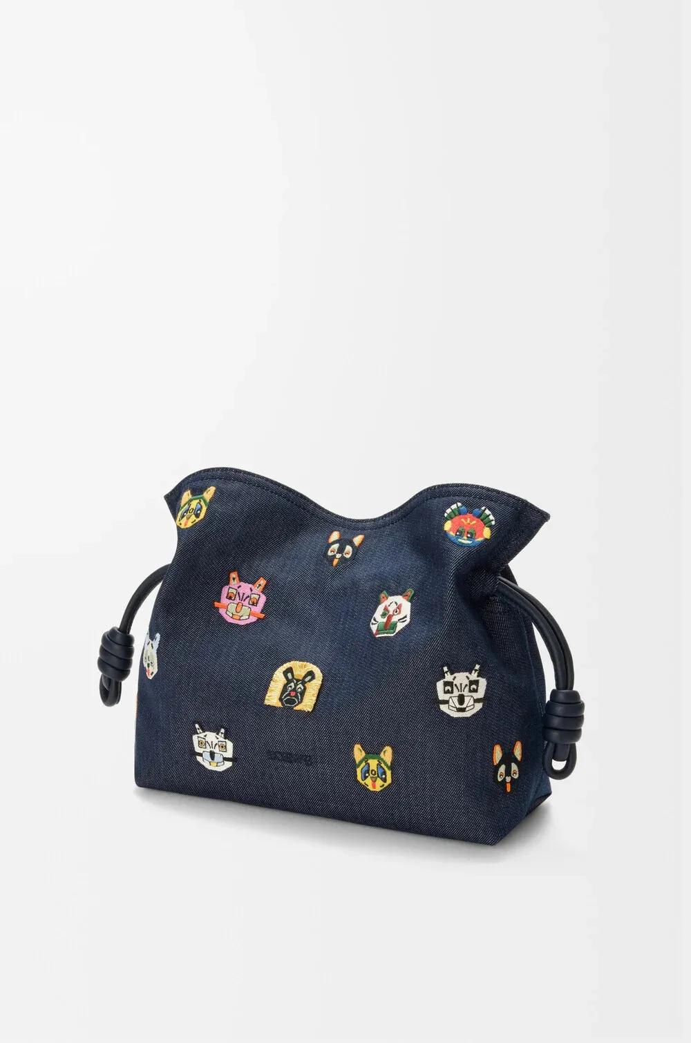 Loewe Logo Detail Embroidered Clutch Bag