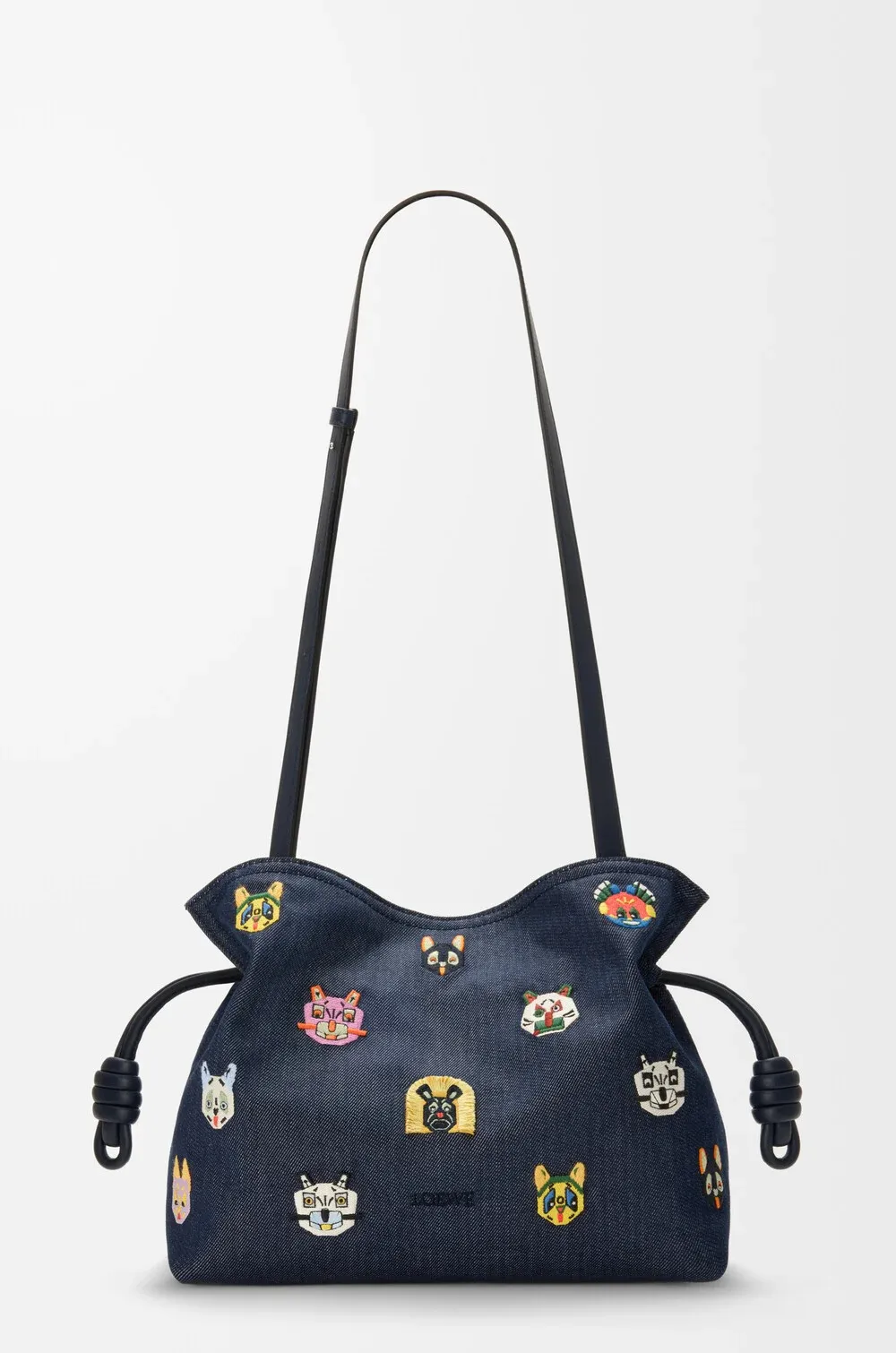 Loewe Logo Detail Embroidered Clutch Bag