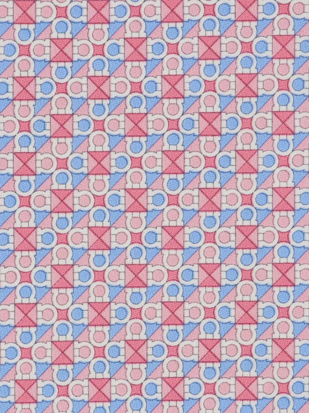 Gancini Square Print Silk Tie