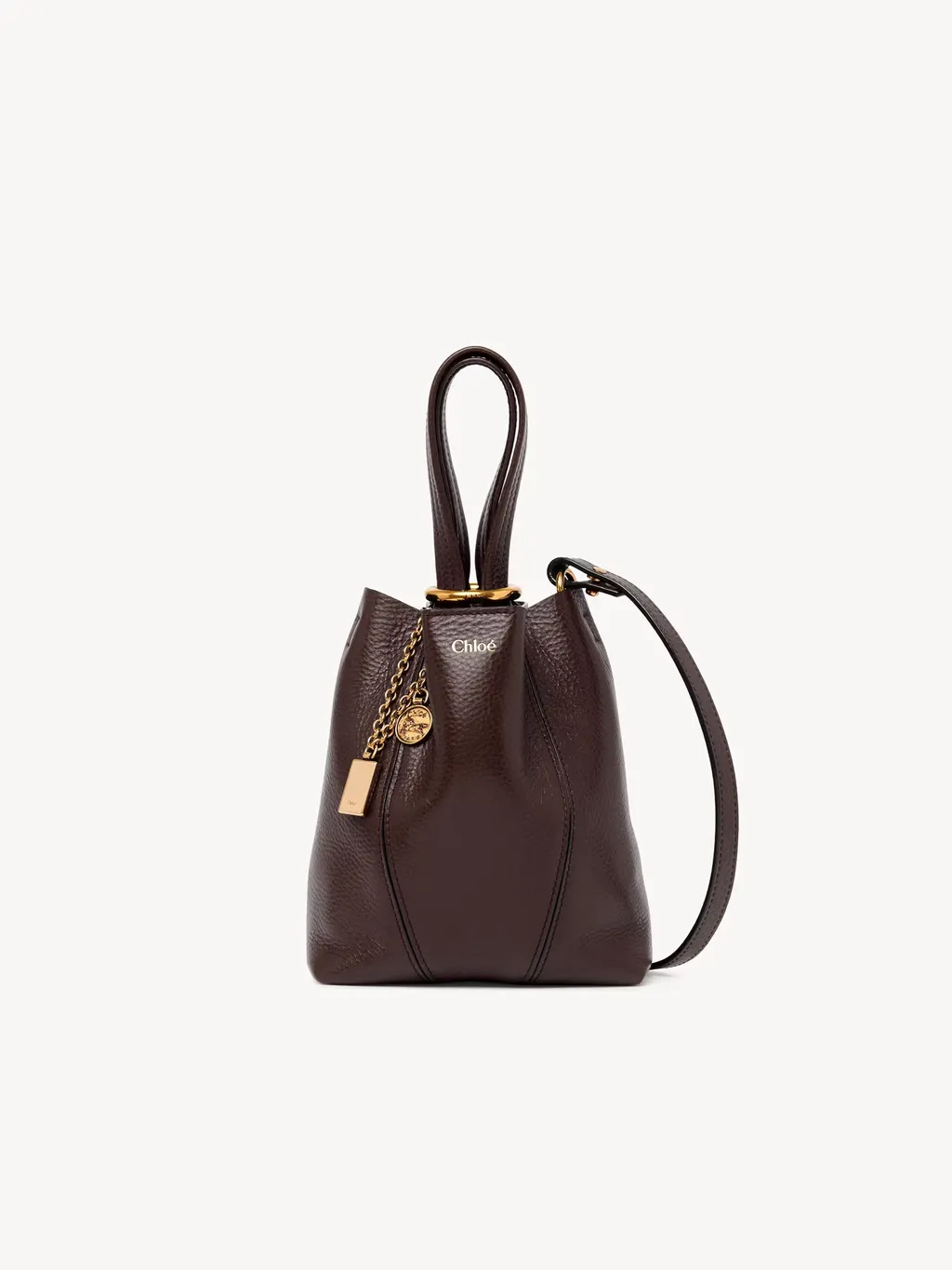 Chloé Spin Logo Printed Small Top Handle Bag