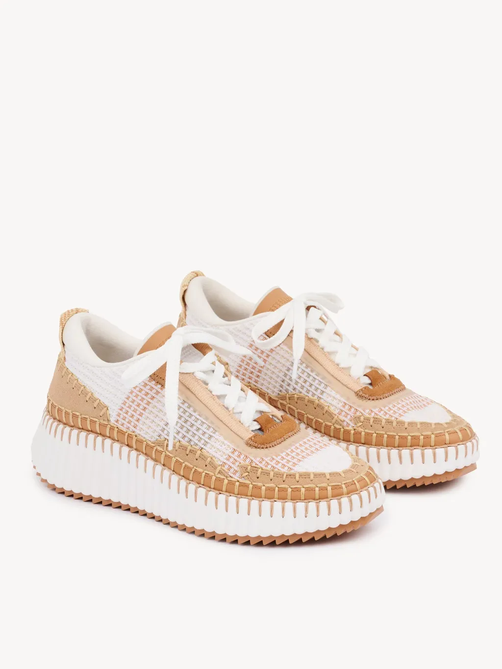 Chlo Nama Lace-Up Sneakers