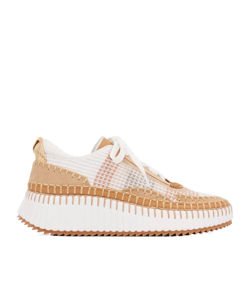 Chlo Nama Lace-Up Sneakers
