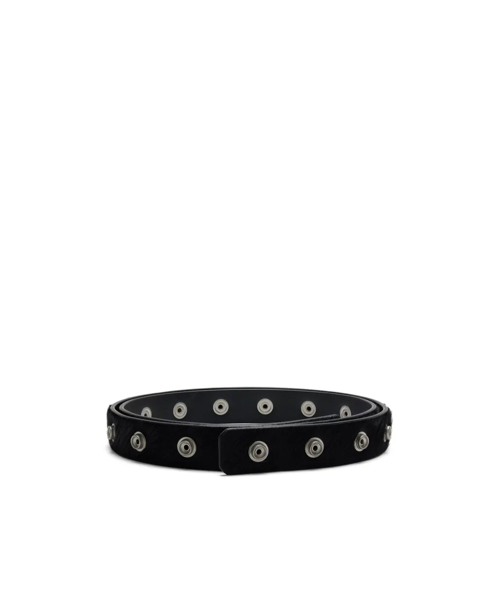 Press-Stud Leather Belt