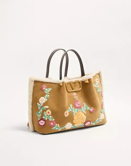 Medium Embroidered Shoulder Bag