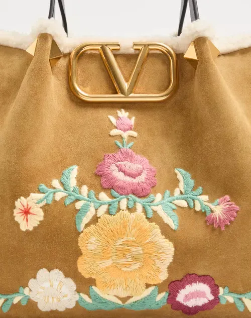 Medium Embroidered Shoulder Bag