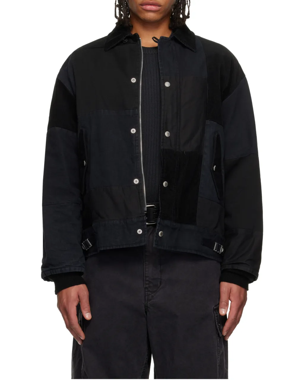 Comme Des GarÇOns Homme Tone On Tone Patchwork Jacket