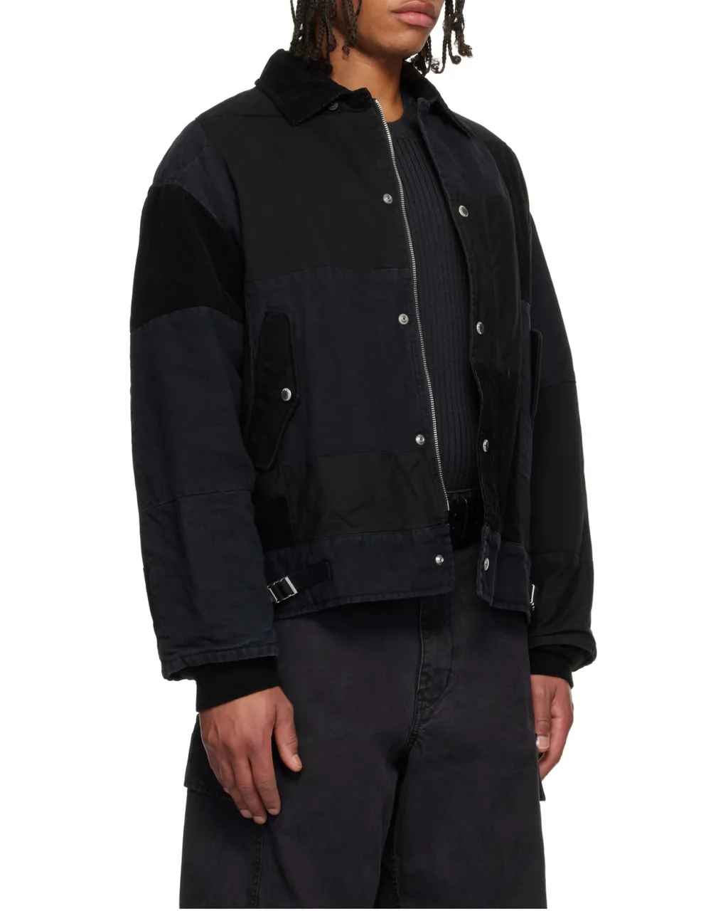 Comme Des GarÇOns Homme Tone On Tone Patchwork Jacket