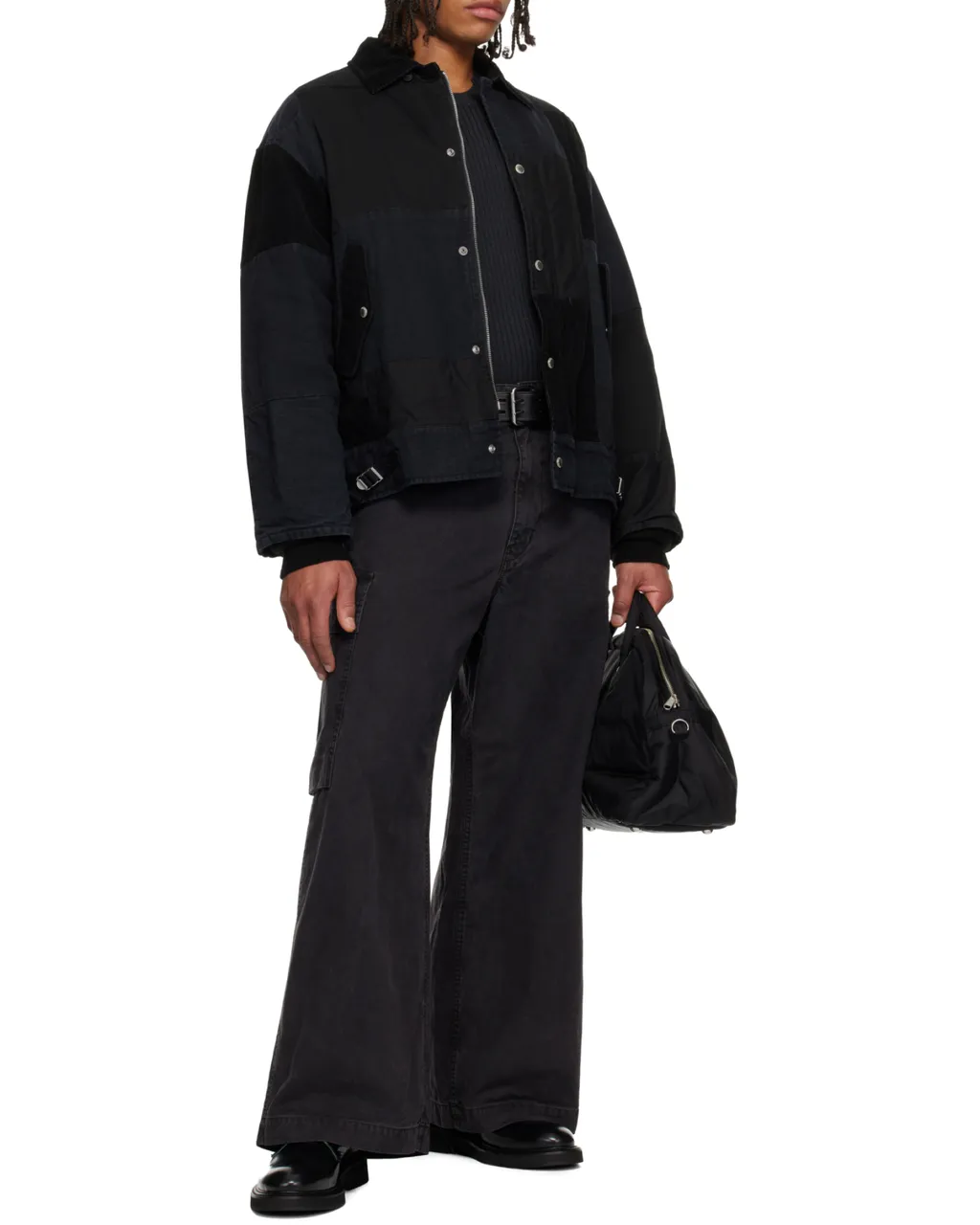 Comme Des GarÇOns Homme Tone On Tone Patchwork Jacket