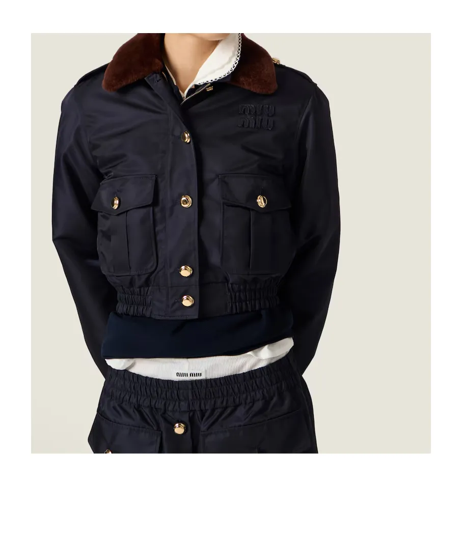 Miu Miu Button-Up Cropped Jacket