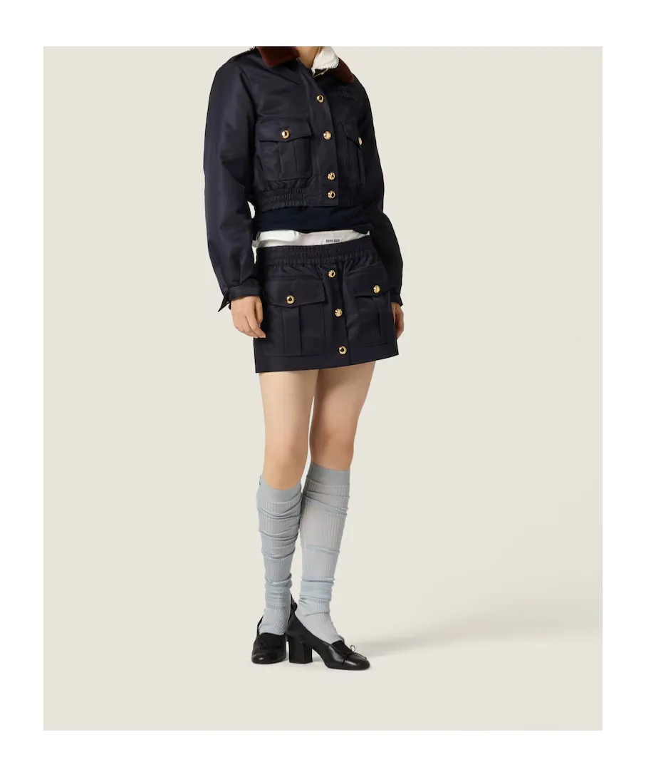 Miu Miu Button-Up Cropped Jacket