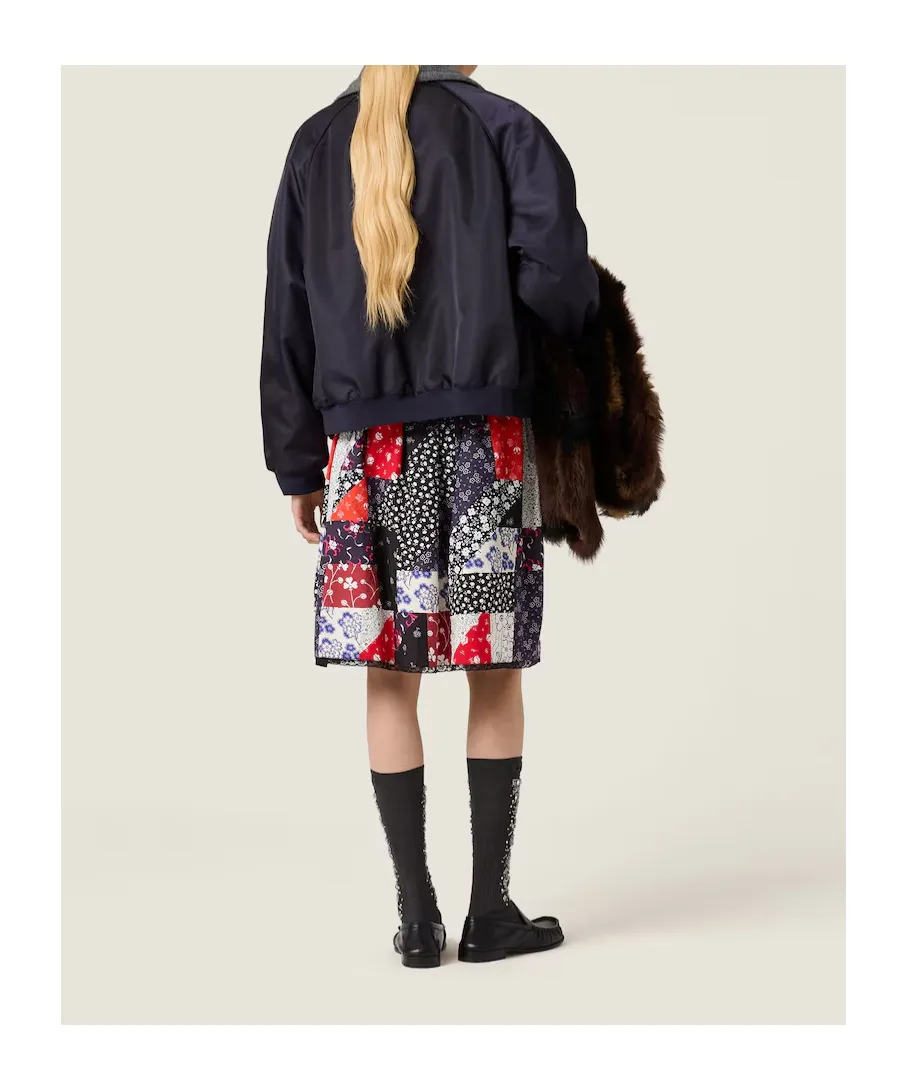 Patchwork Poplin Skirt
