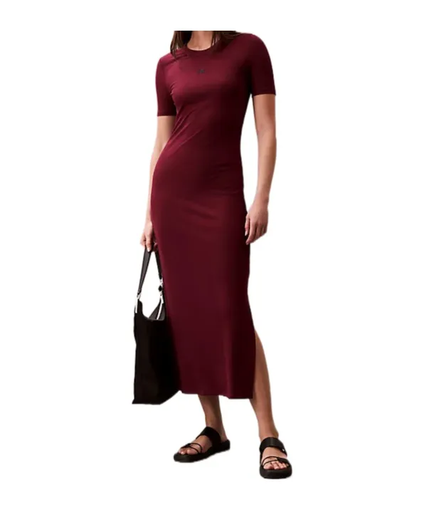 Modal Stretch Rib Midi Dress