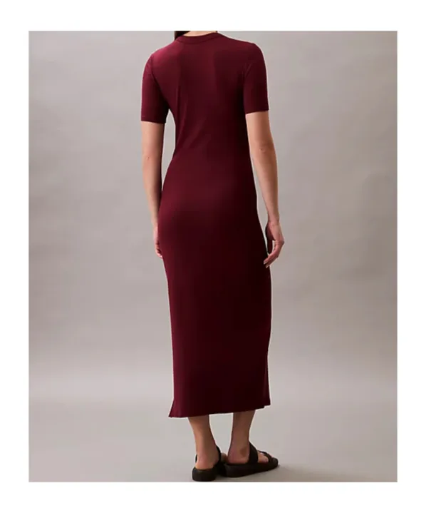 Modal Stretch Rib Midi Dress
