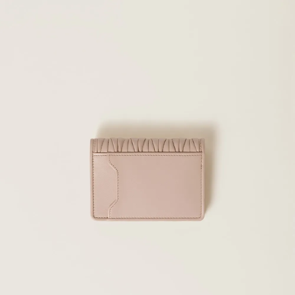 Miu Miu Logo-Lettering Matelassé Cardholder
