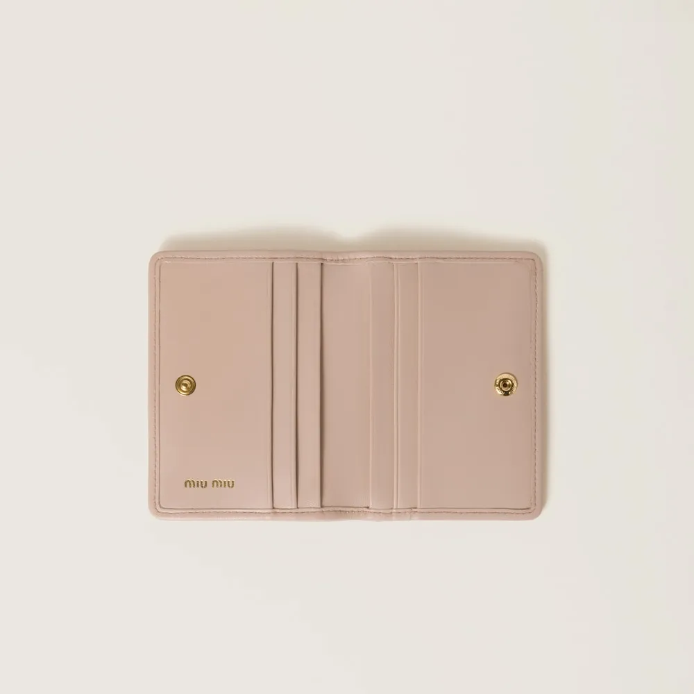 Miu Miu Logo-Lettering Matelassé Cardholder