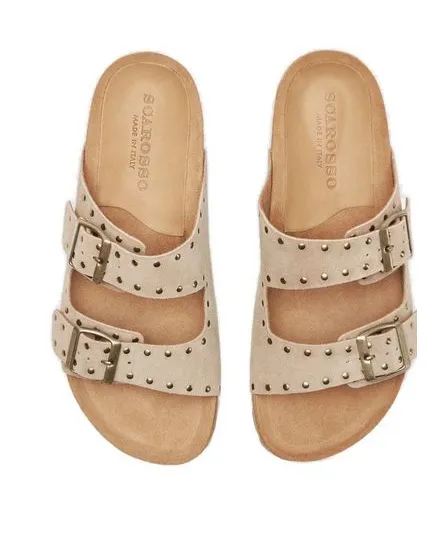 Scarosso Delilah Stud-Embellished Slip-On Sandals