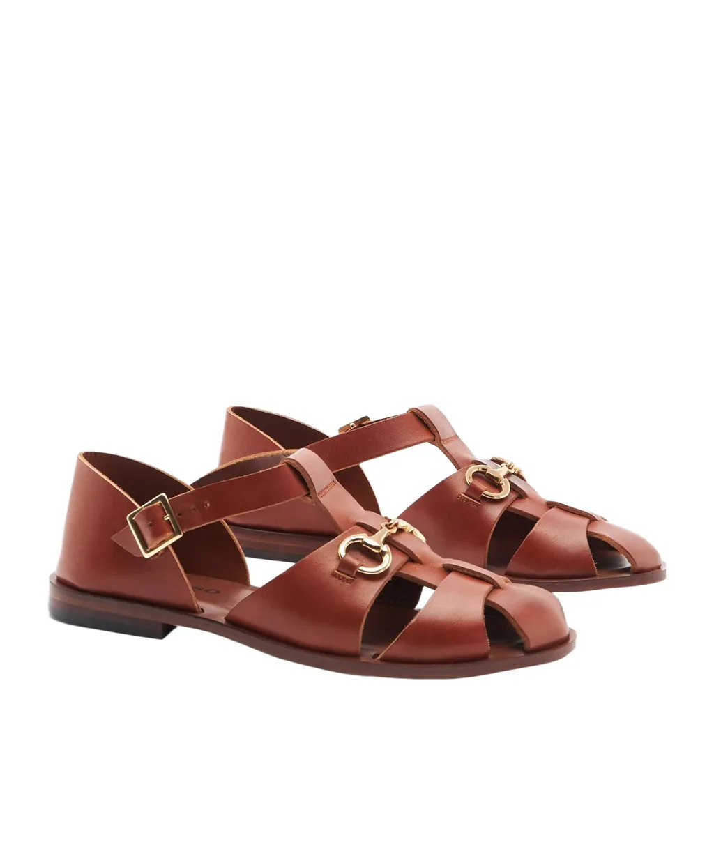 Scarosso Helene Round-Toe Sandals