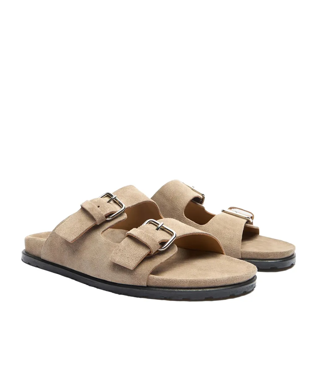 Scarosso Enea Buckled Slip-On Sandals