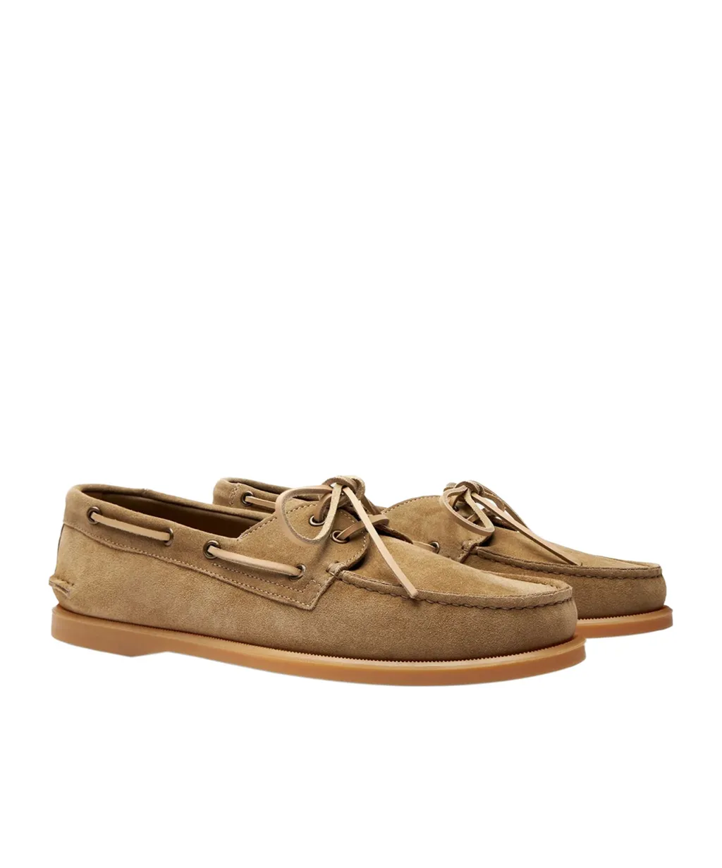 Scarosso Morgan Round-Toe Lace-Up Boat Shoes