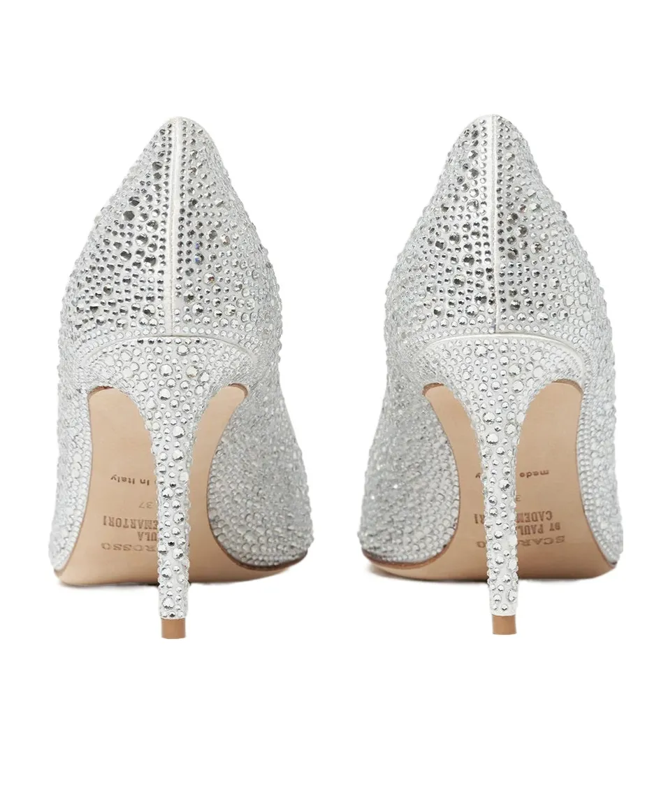 Scarosso Greta Embellished Pointed-Toe Pumps