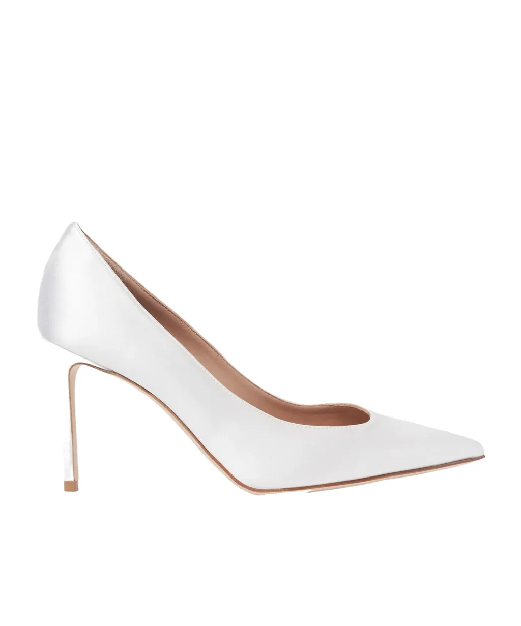 Scarosso Greta Satin Pointed-Toe Pumps