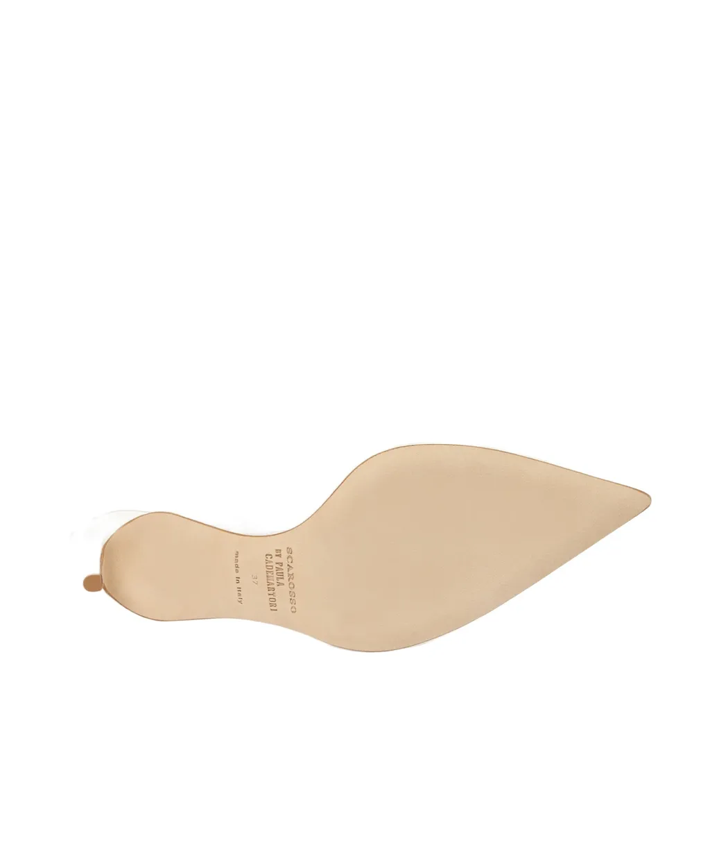 Scarosso Greta Satin Pointed-Toe Pumps