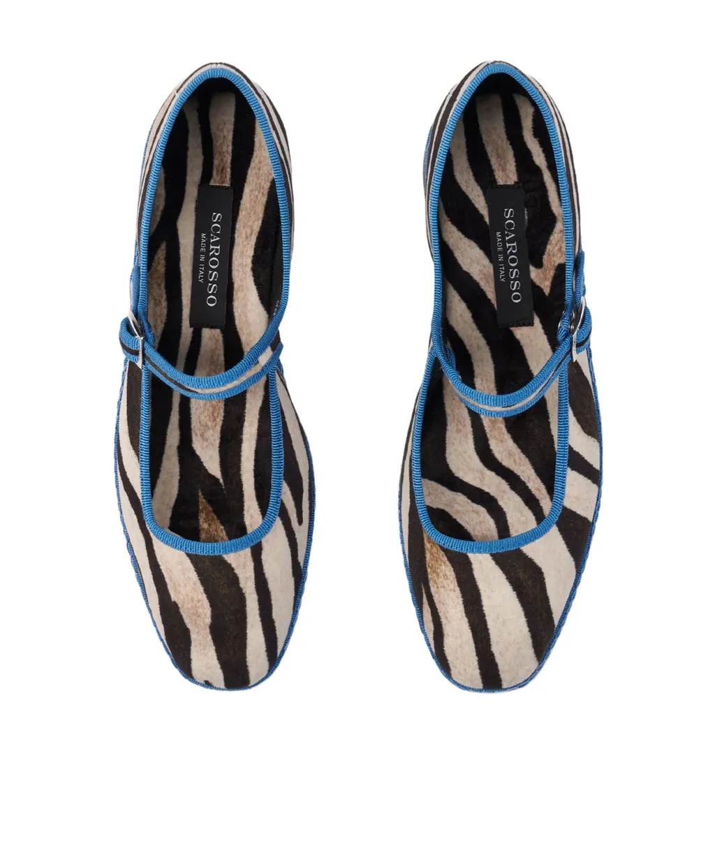 Scarosso Petra Animal-Print Velvet Slippers