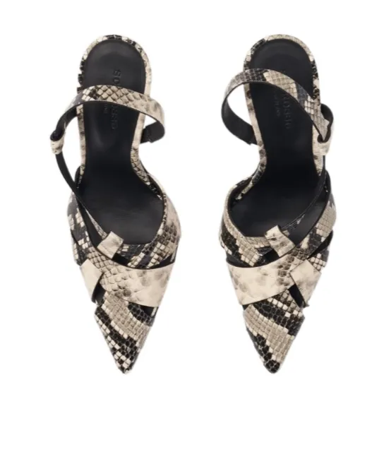 Scarosso Athena Embossed Slingback Pumps