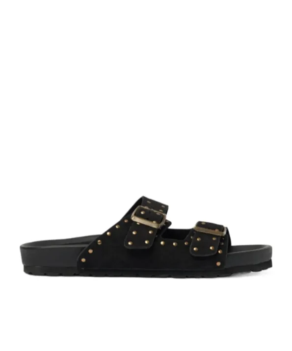 Scarosso Delilah Stud-Embellished Slip-On Sandals
