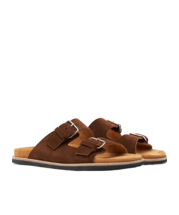Scarosso Enea Buckled Slip-On Sandals