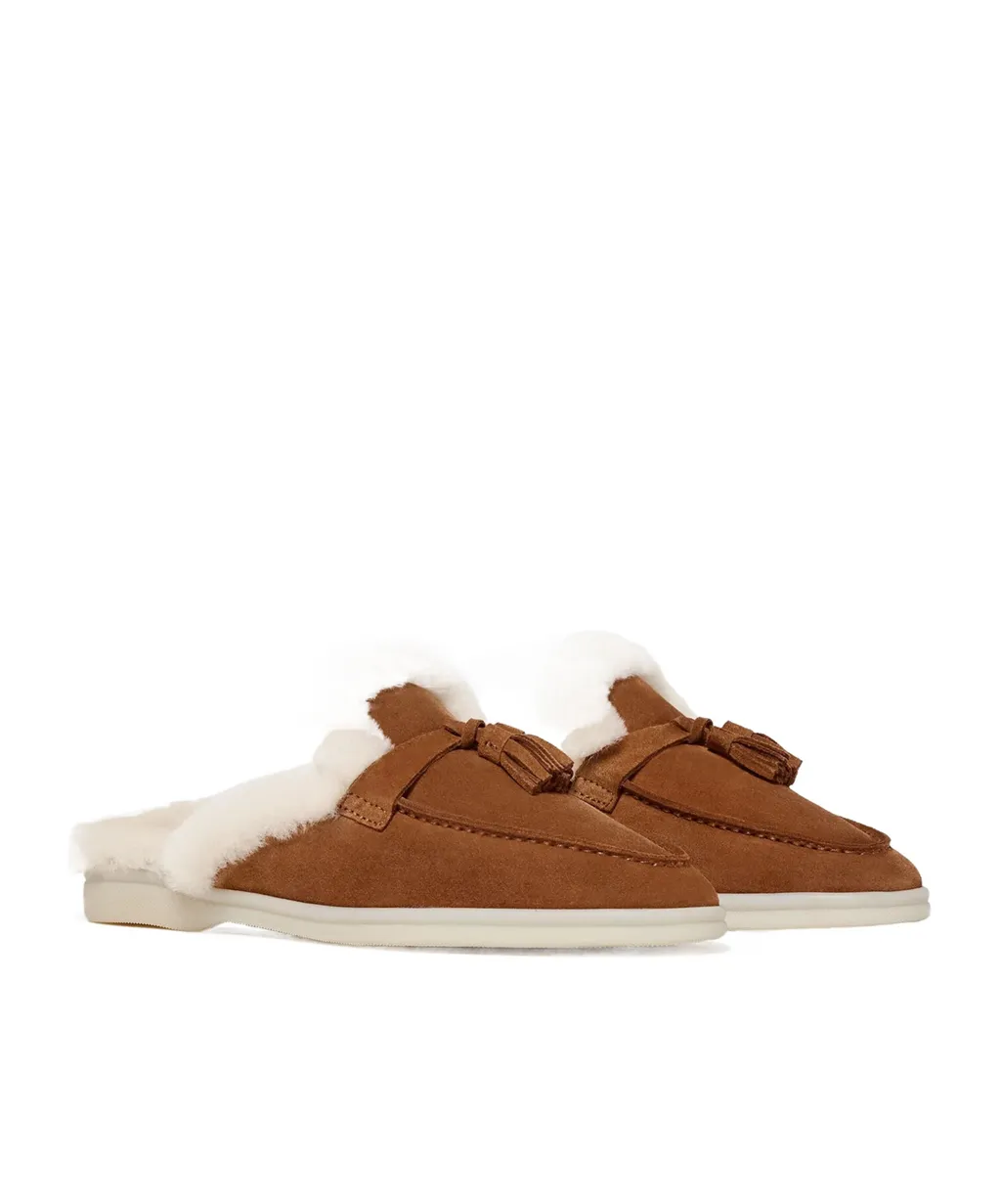 Scarosso Lucrezia Shearling Slip-On Mules