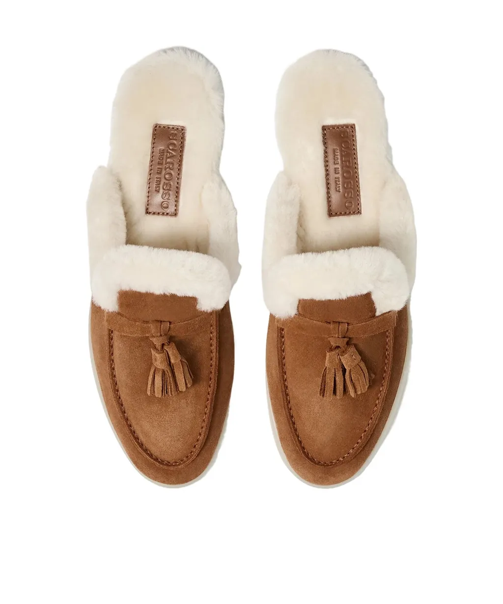 Scarosso Lucrezia Shearling Slip-On Mules
