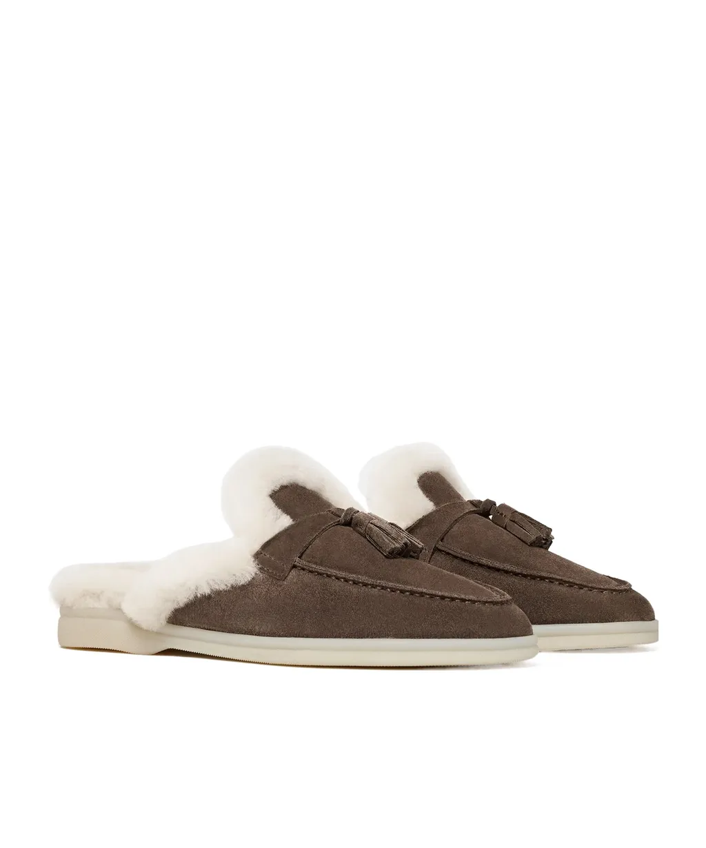 Scarosso Lucrezia Shearling Slip-On Mules