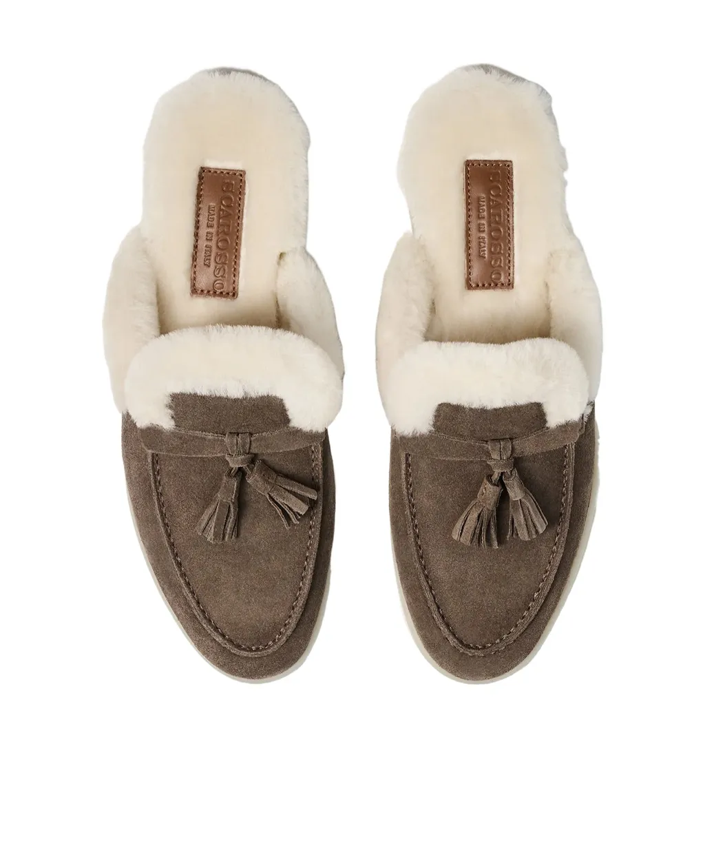 Scarosso Lucrezia Shearling Slip-On Mules