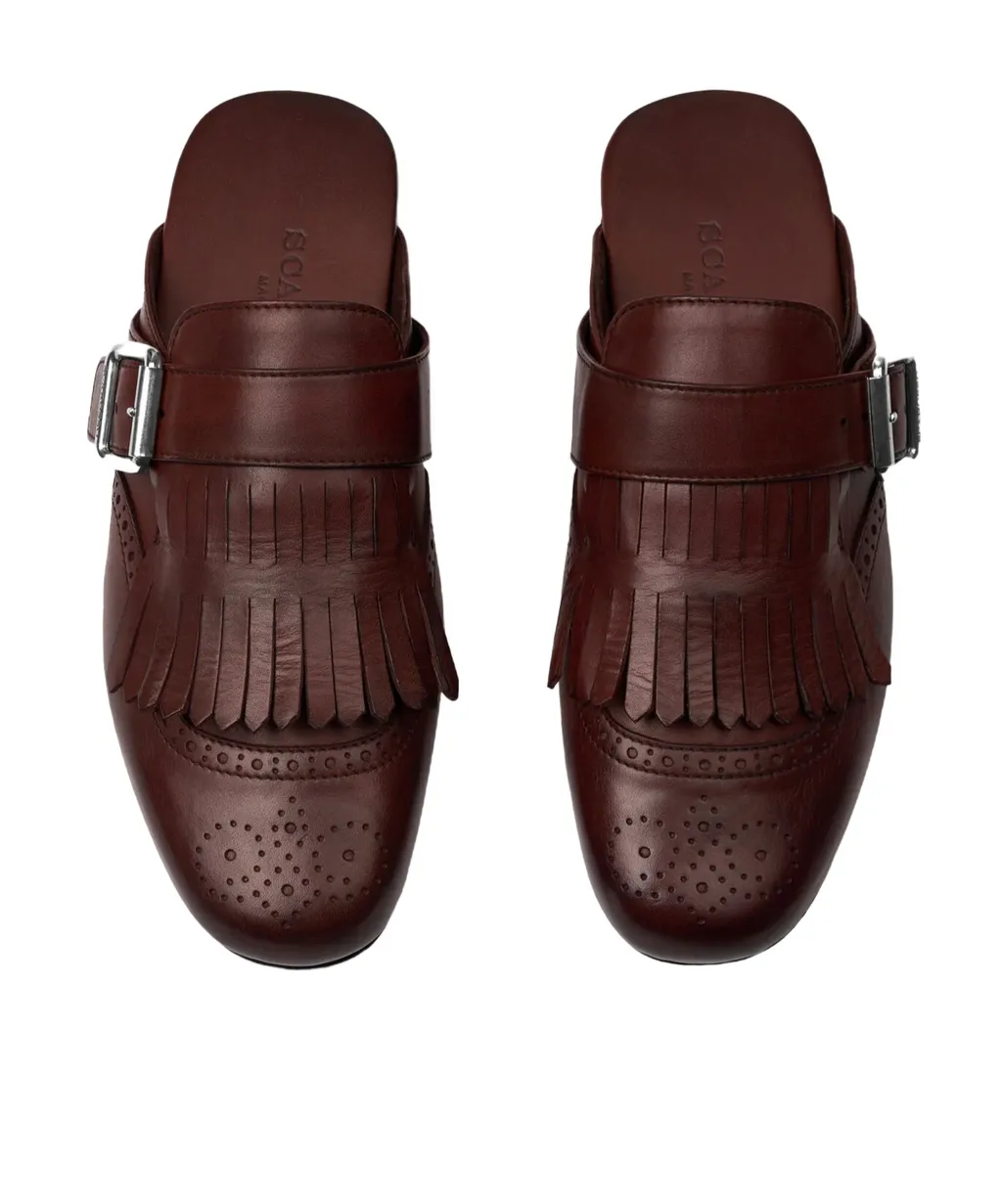 Scarosso Gemma Fringed Mule Flat Shoes
