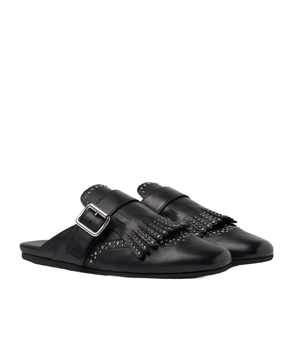 Scarosso Gaia Studded Mule Flat Shoes