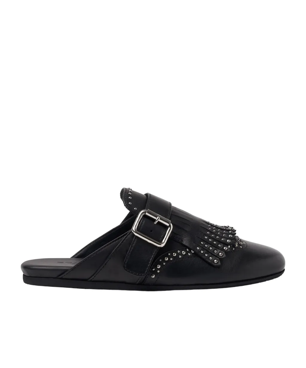 Scarosso Gaia Studded Mule Flat Shoes