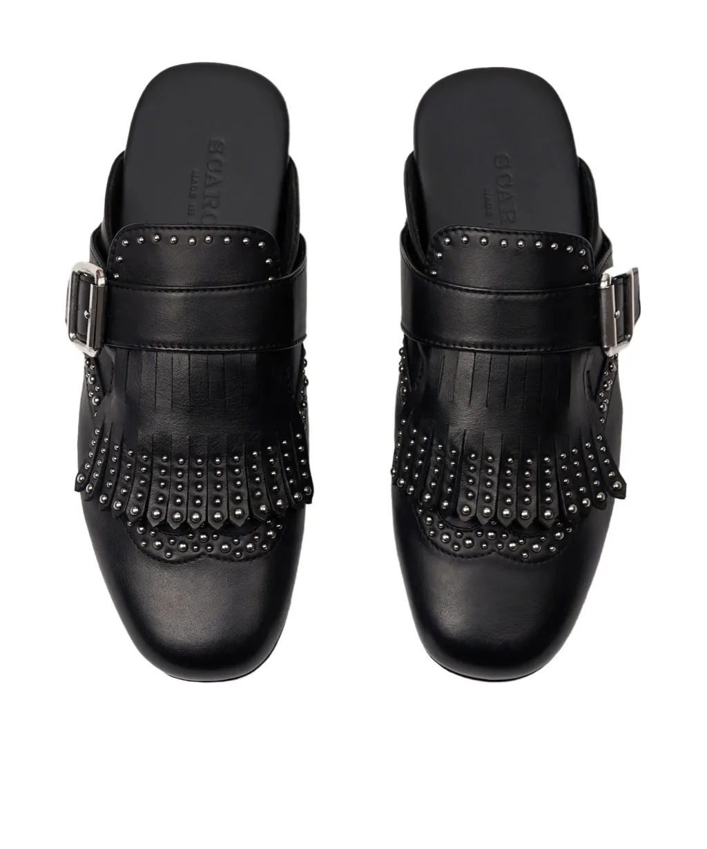 Scarosso Gaia Studded Mule Flat Shoes