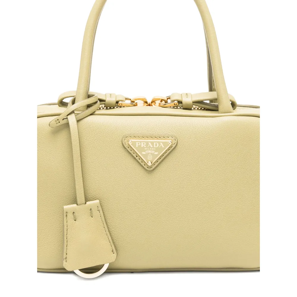 Prada Triangle-Logo Zipped Handbag
