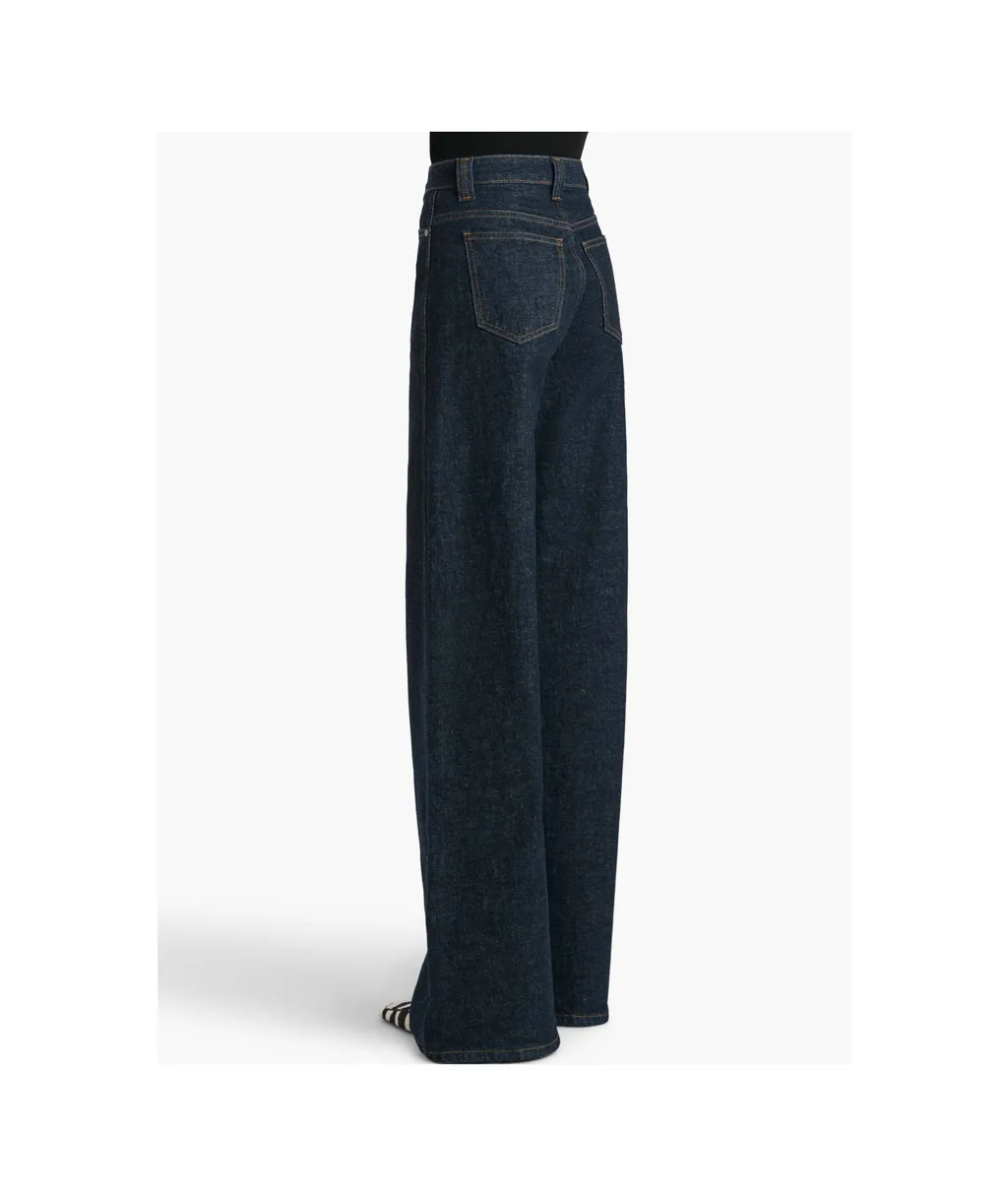 Khaite Dane High Waisted Wide-Leg Jeans