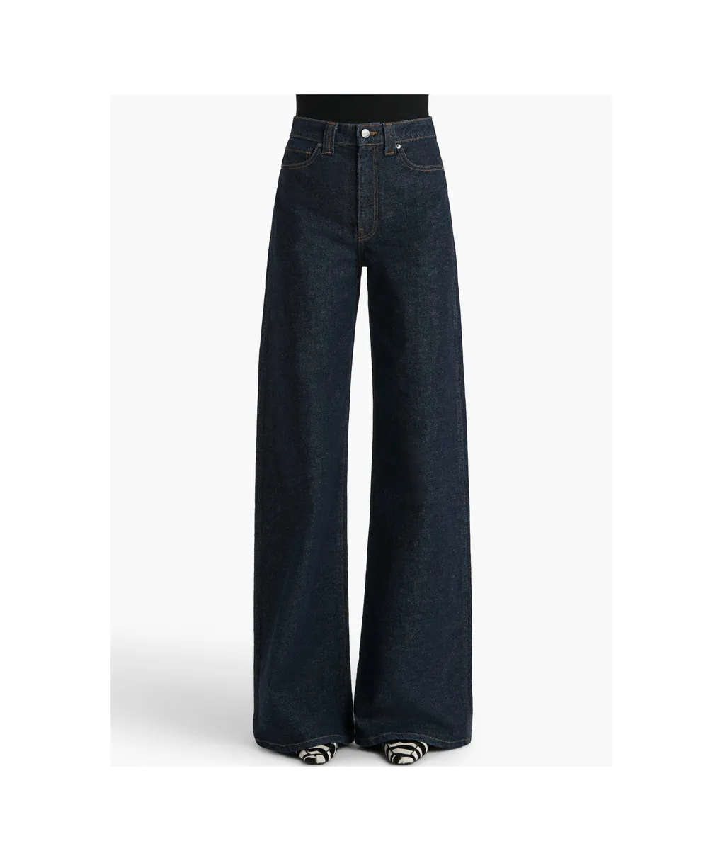 Khaite Dane High Waisted Wide-Leg Jeans